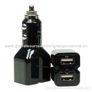 CE/FCC Mark 5V/4.2A Dual-USB Car Chargers for iPad/Samsung Galaxy Tab, Shenzhen Manufacturer